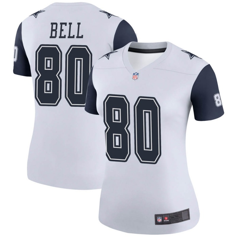 2020 Nike NFL Women Dallas Cowboys 80 Blake Bell White Legend Color Rush Jersey